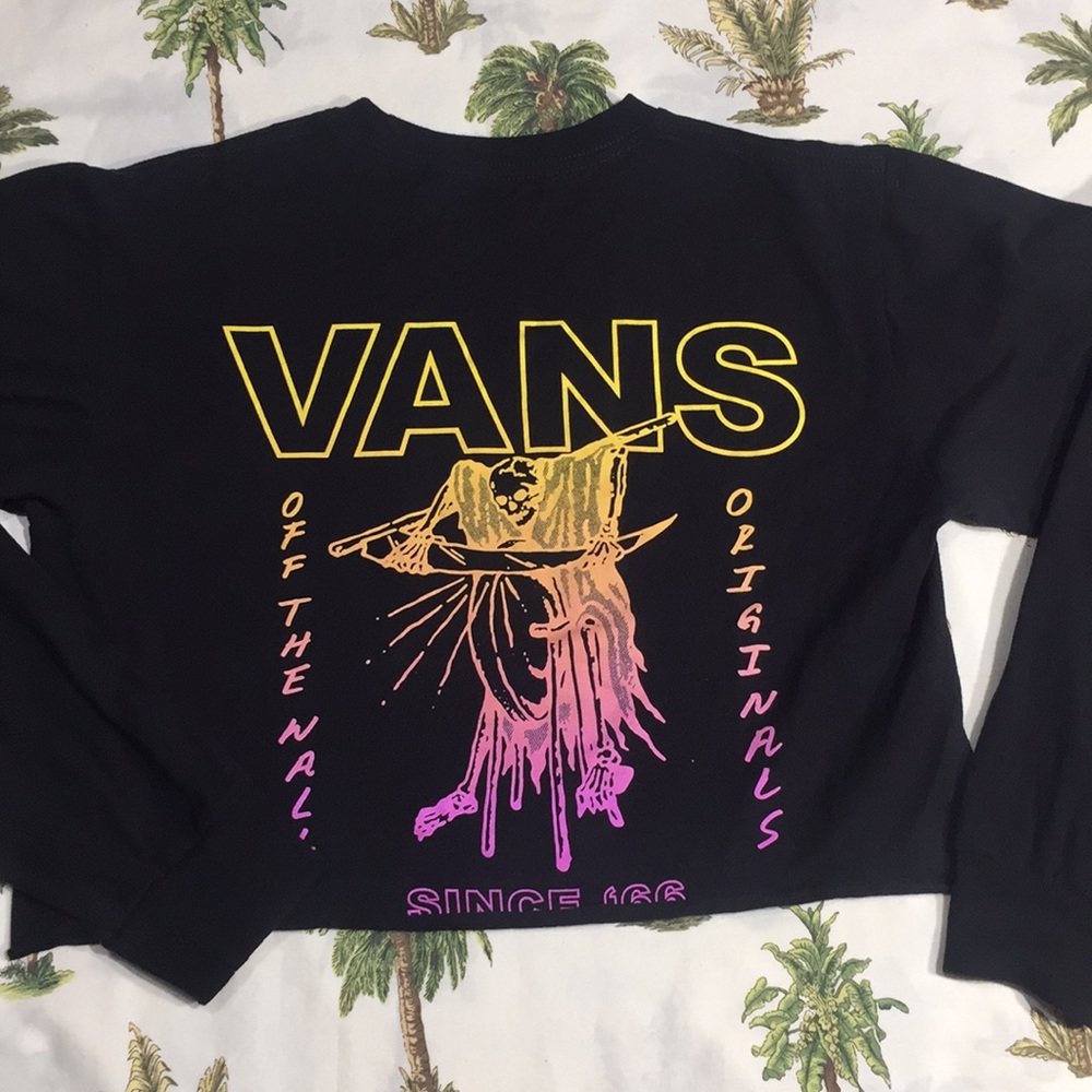 Van pullover long sleeves black size small